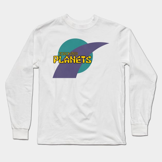 Defunct Toronto Planets Roller Hockey Long Sleeve T-Shirt by Defunctland